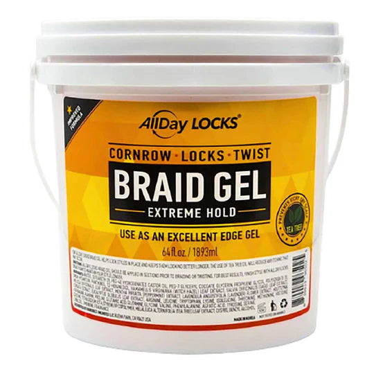 All Day Locks Braid Gel – 64 oz | Extra Hold Professional Braiding Gel