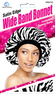 Dream Women's-Satin Wide Band Bonnet Zebra