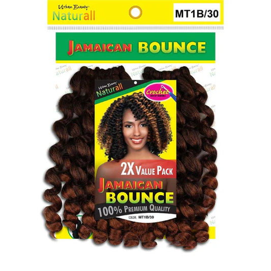 Jamaican Bounce Synthetic Braiding Hair – Color P1B/30 | Soft & Full Volume Crochet Hair