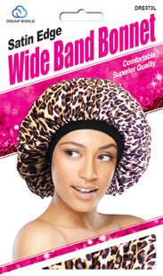 Dream Women's-Satin Wide Band Bonnet Leopard