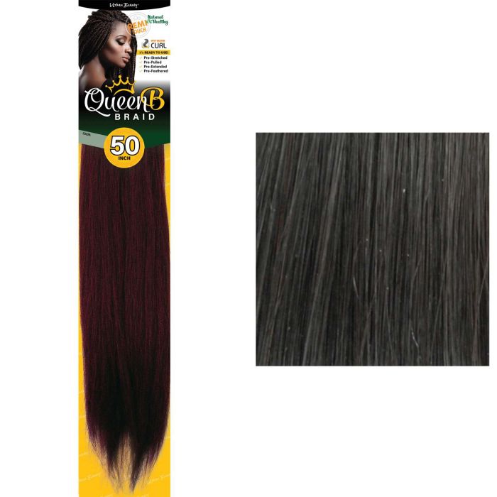 Urban Beauty Pre-Stretched Queen B Braiding Hair 50" 1B